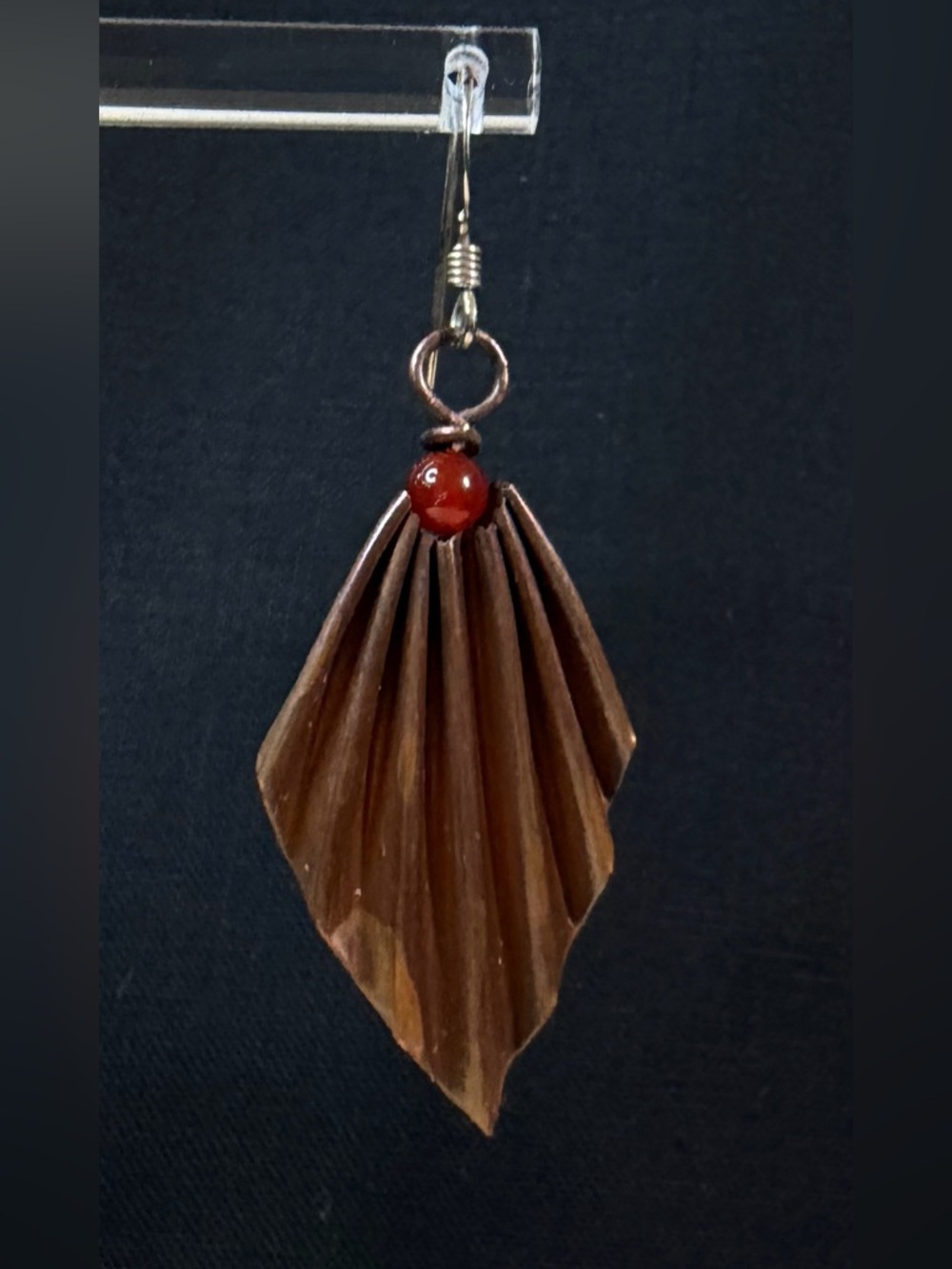 Sterling Silver and Copper Artisan Hand Crafted Dangle Earrings - Picture 4 of 9